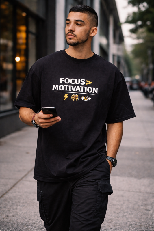 Focus Over Motivation T-Shirt | Discipline & Success Quote Tee